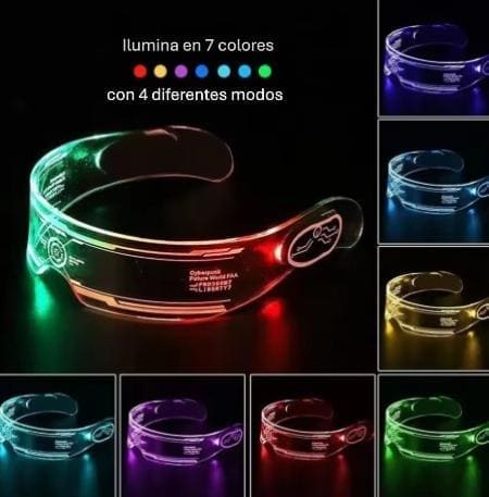 GAFAS LED DE 7 COLORES 4 MODOS DIFERENTES