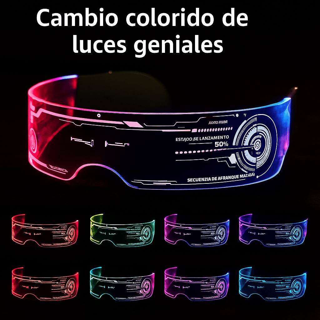 GAFAS LED DE 7 COLORES 4 MODOS DIFERENTES
